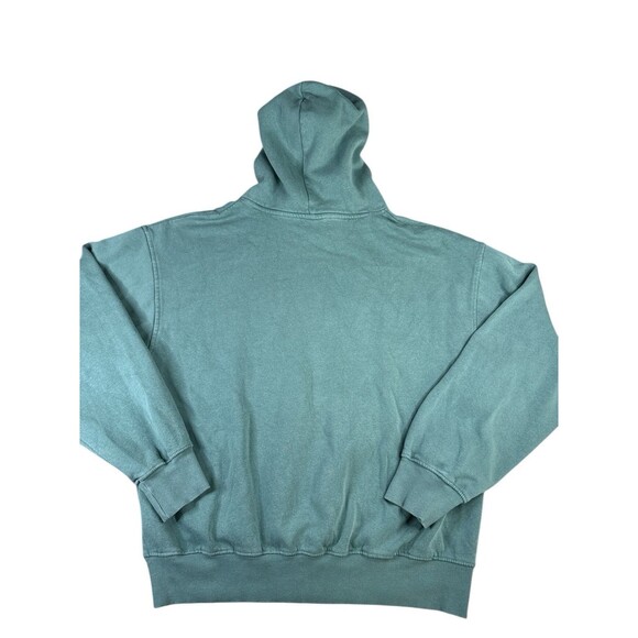 The North Face Green Men’s Hoodie Kangaroo‎ Pocket White Logo Medium Activewear - Picture 9 of 9